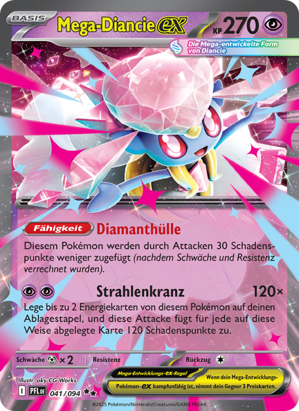 Mega-Diancie-ex 041 — Fatale Flammen (German Pokémon TCG card)