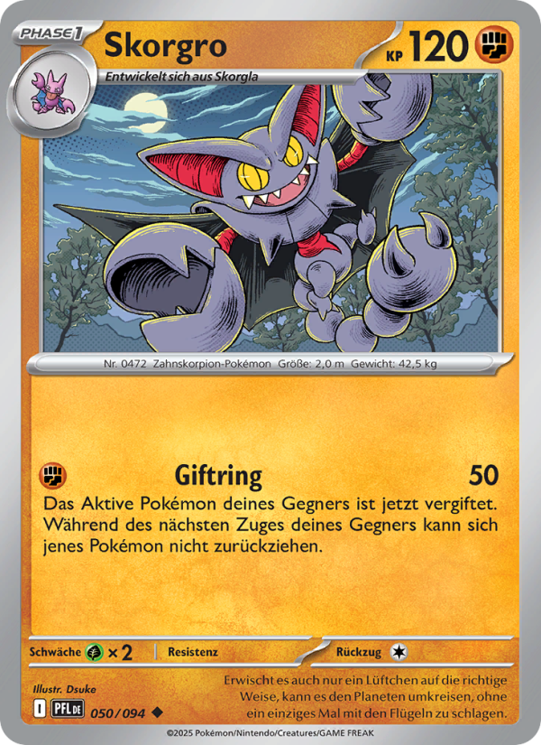 Skorgro 050 — Fatale Flammen (German Pokémon TCG card)