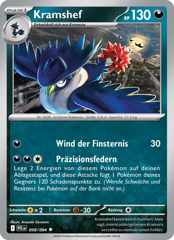 Kramshef 058 — Fatale Flammen (German Pokémon TCG card)