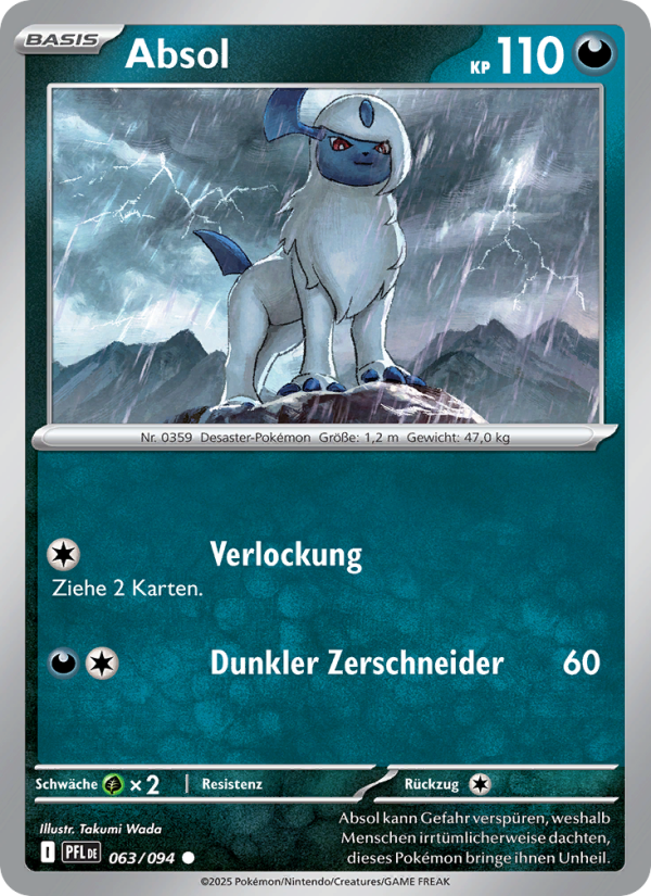 Absol 063 — Fatale Flammen (German Pokémon TCG card)