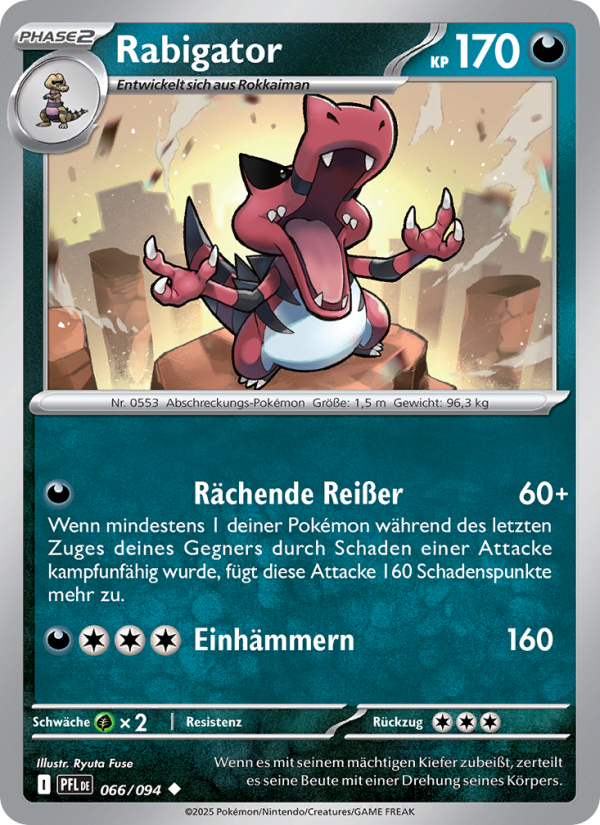 Rabigator 066 — Fatale Flammen (German Pokémon TCG card)