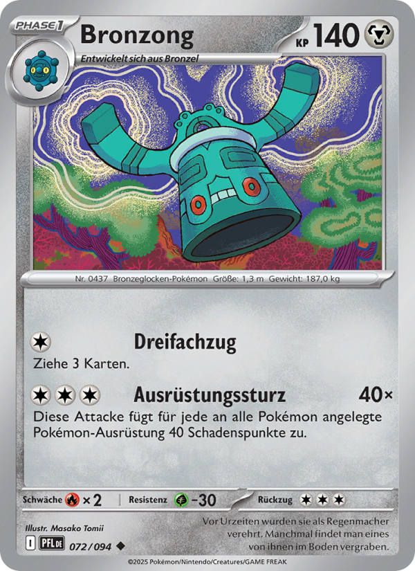 Bronzong 072 — Fatale Flammen (German Pokémon TCG card)