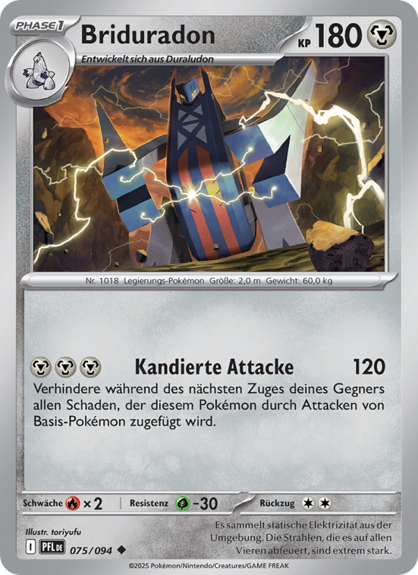 Briduradon 075 — Fatale Flammen (German Pokémon TCG card)