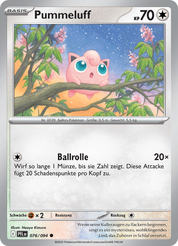 Pummeluff 076 — Fatale Flammen (German Pokémon TCG card)