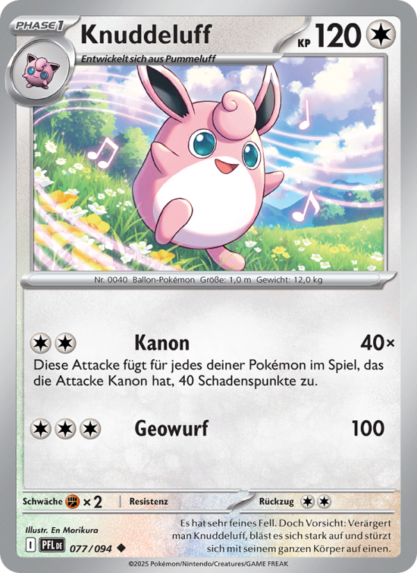 Knuddeluff 077 — Fatale Flammen (German Pokémon TCG card)