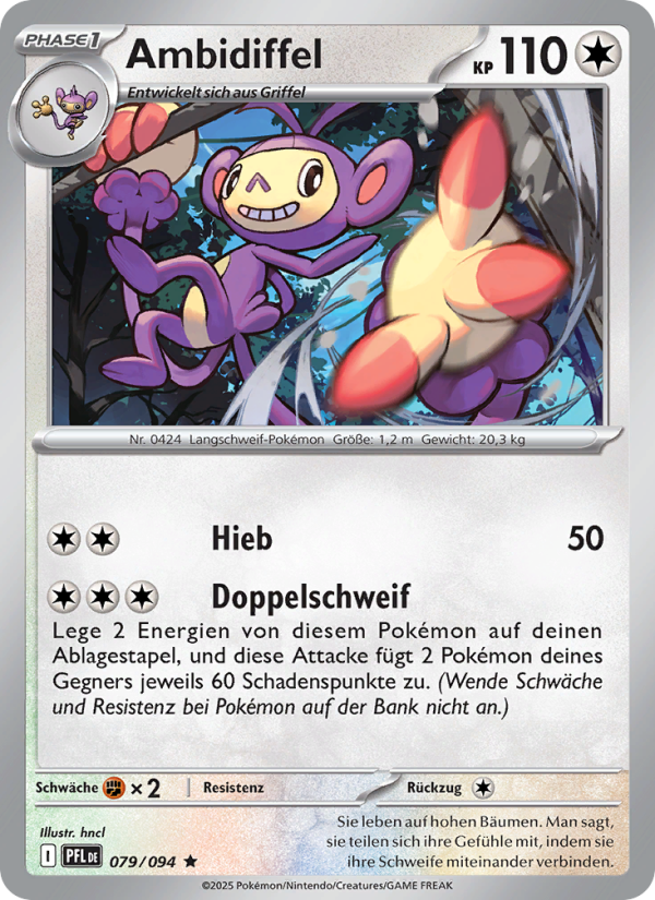 Ambidiffel 079 — Fatale Flammen (German Pokémon TCG card)