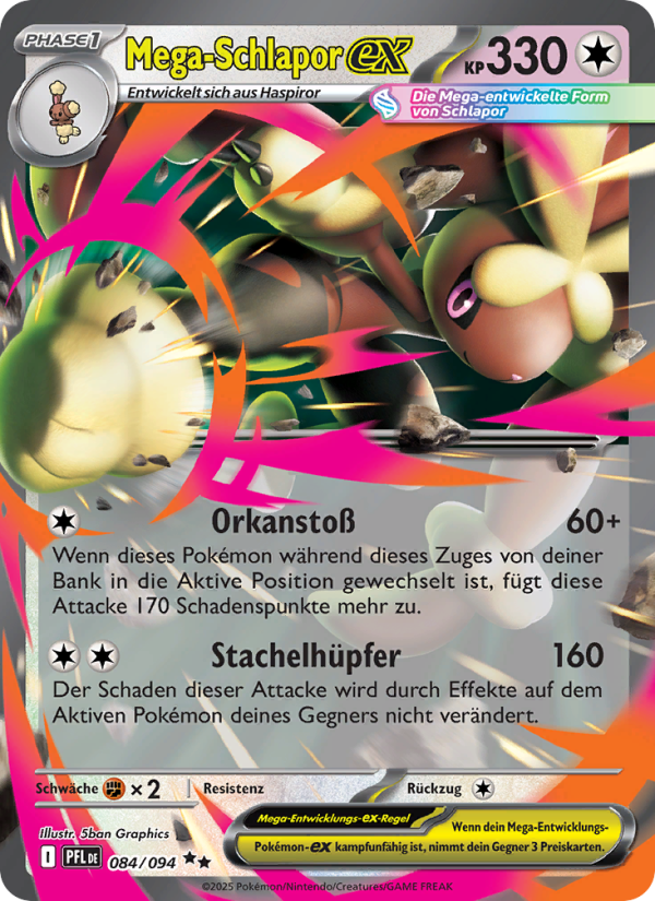 Mega-Schlapor-ex 084 — Fatale Flammen (German Pokémon TCG card)