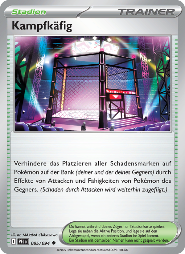 Kampfkäfig 085 — Fatale Flammen (German Pokémon TCG card)