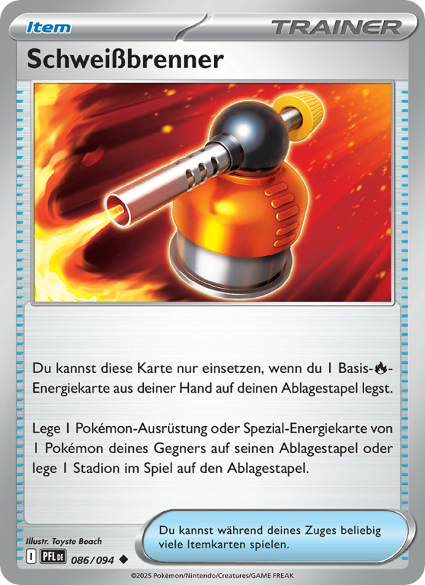 Schweißbrenner 086 — Fatale Flammen (German Pokémon TCG card)