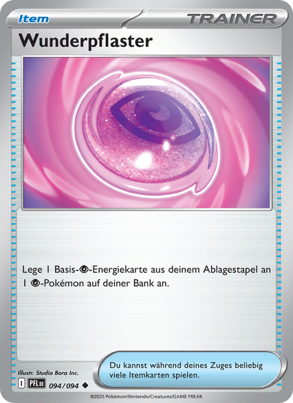 Wunderpflaster 094 — Fatale Flammen (German Pokémon TCG card)