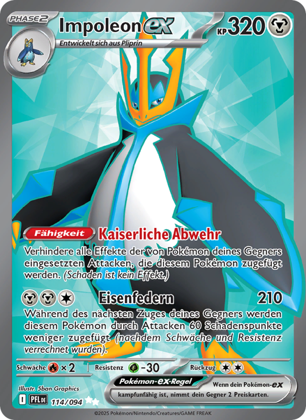 Impoleon-ex 114 — Fatale Flammen (German Pokémon TCG card)