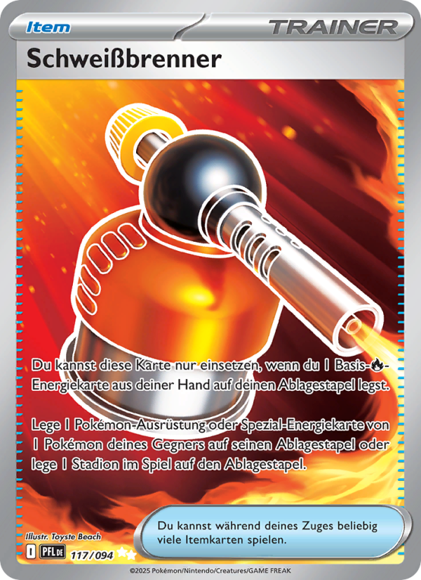 Schweißbrenner 117 — Fatale Flammen (German Pokémon TCG card)