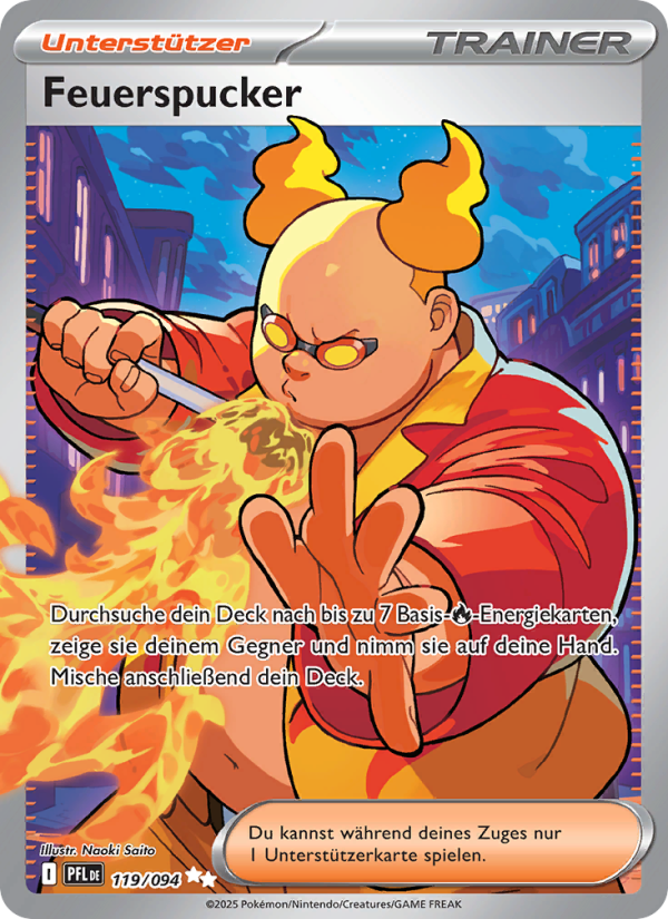 Feuerspucker 119 — Fatale Flammen (German Pokémon TCG card)