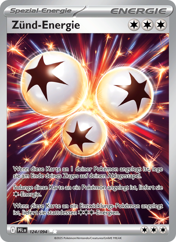 Zünd-Energie 124 — Fatale Flammen (German Pokémon TCG card)