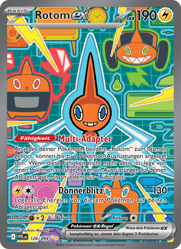 Rotom-ex 126 — Fatale Flammen (German Pokémon TCG card)