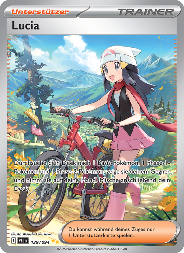 Lucia 129 — Fatale Flammen (German Pokémon TCG card)