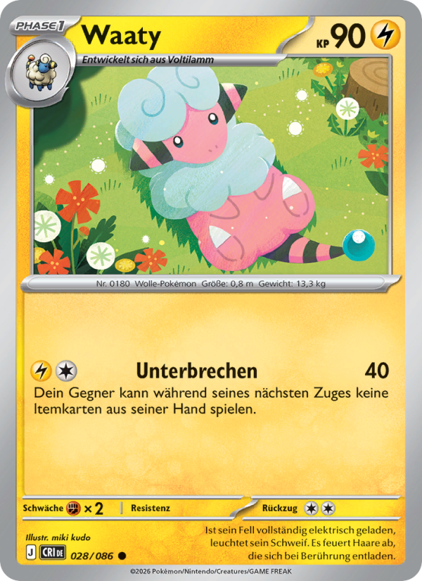 Waaty 028 — Wachsendes Chaos (German Pokémon TCG card)