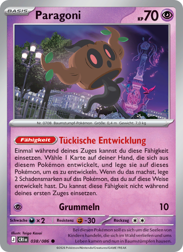 Paragoni 038 — Wachsendes Chaos (German Pokémon TCG card)