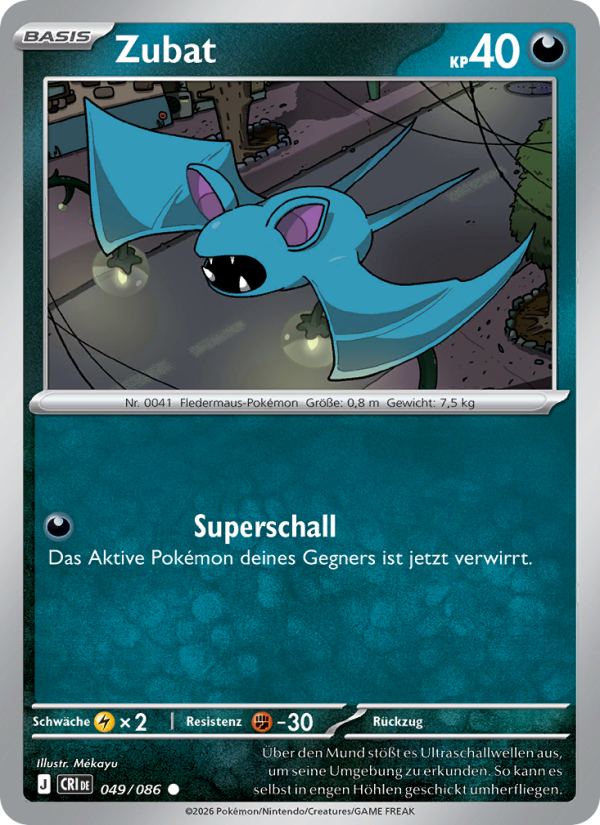 Zubat 049 — Wachsendes Chaos (German Pokémon TCG card)