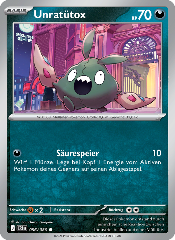 Unratütox 056 — Wachsendes Chaos (German Pokémon TCG card)