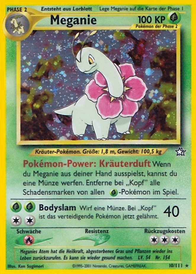 Meganie 10 — Neo Genesis (German Pokémon TCG card)