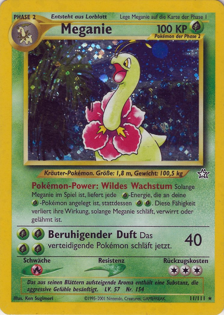 Meganie 11 — Neo Genesis (German Pokémon TCG card)