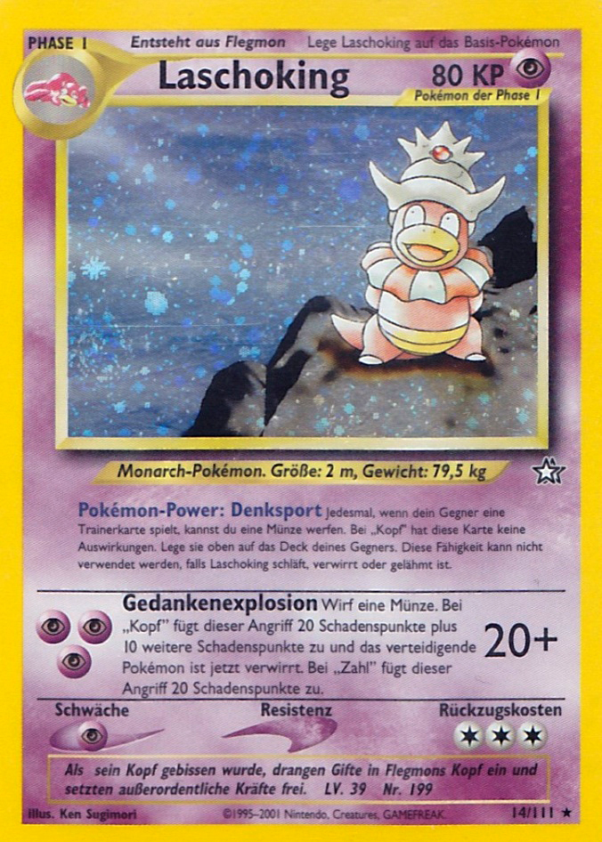 Laschoking 14 — Neo Genesis (German Pokémon TCG card)