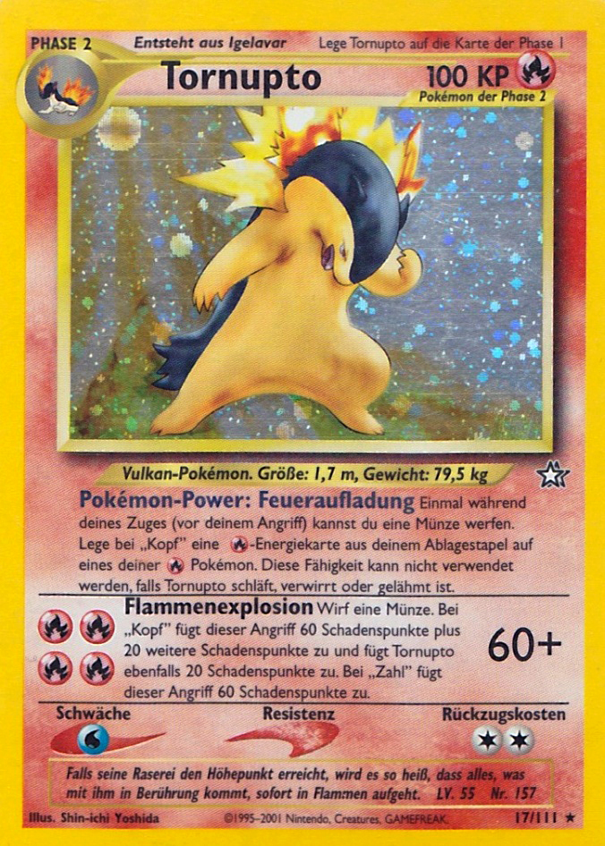 Tornupto 17 — Neo Genesis (German Pokémon TCG card)