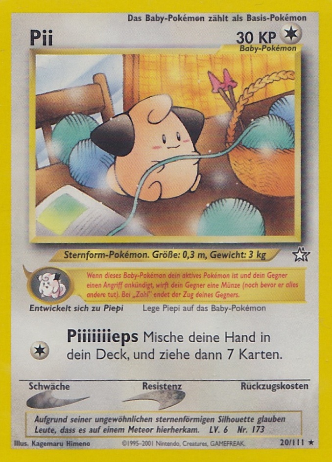 Pii 20 — Neo Genesis (German Pokémon TCG card)