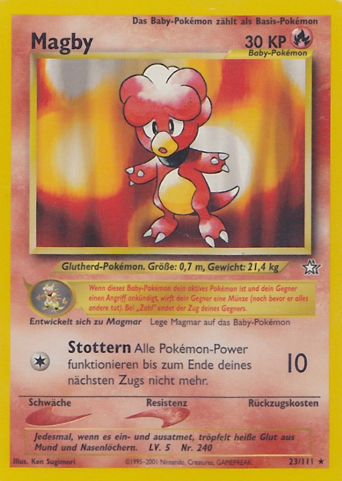 Magby 23 — Neo Genesis (German Pokémon TCG card)