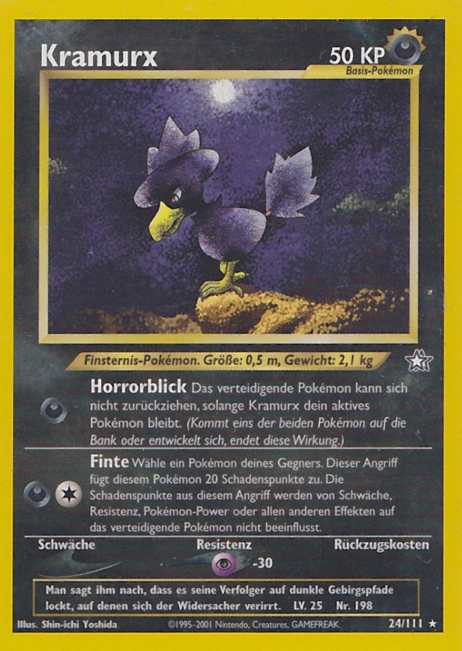 Kramurx 24 — Neo Genesis (German Pokémon TCG card)