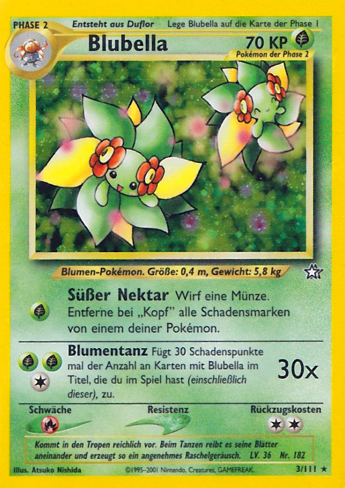 Blubella 3 — Neo Genesis (German Pokémon TCG card)
