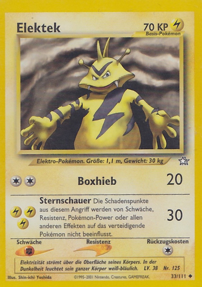 Elektek 33 — Neo Genesis (German Pokémon TCG card)