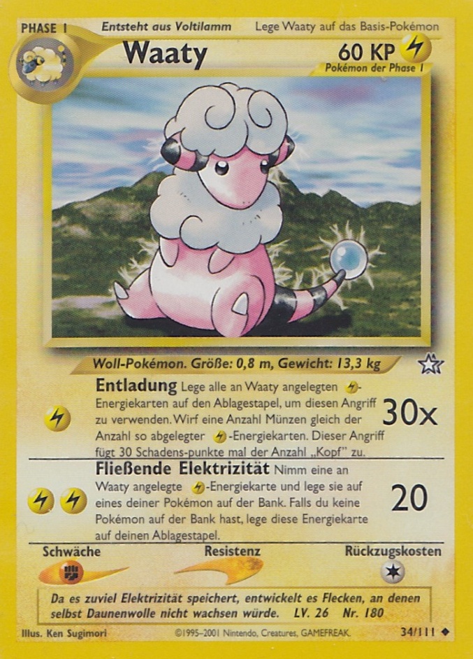 Waaty 34 — Neo Genesis (German Pokémon TCG card)