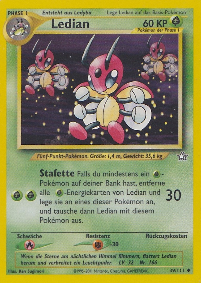 Ledian 39 — Neo Genesis (German Pokémon TCG card)