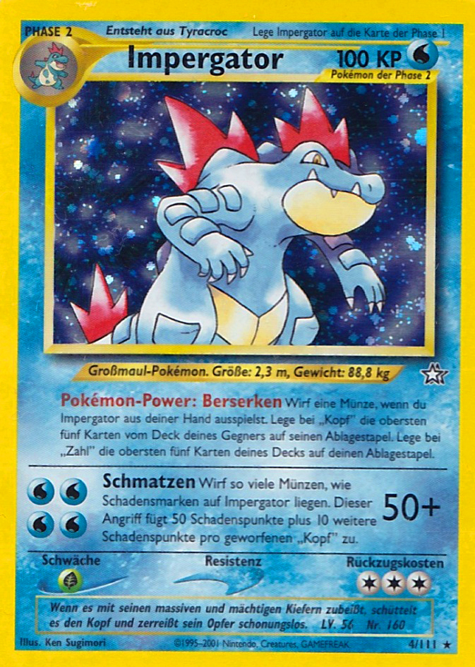 Impergator 4 — Neo Genesis (German Pokémon TCG card)