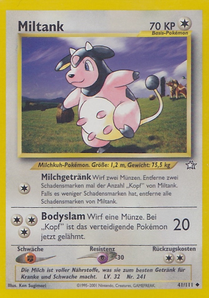 Miltank 41 — Neo Genesis (German Pokémon TCG card)