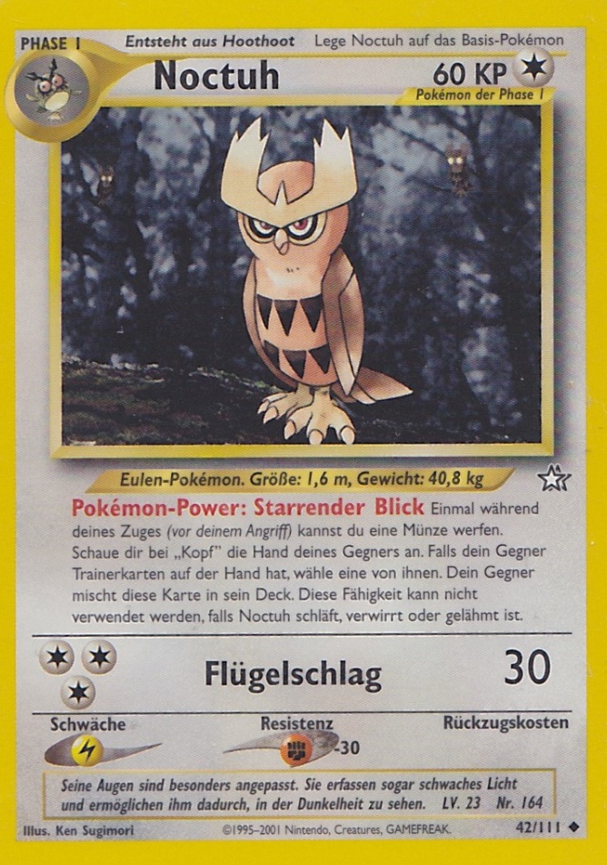 Noctuh 42 — Neo Genesis (German Pokémon TCG card)