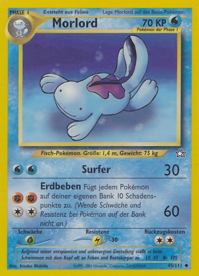 Morlord 45 — Neo Genesis (German Pokémon TCG card)