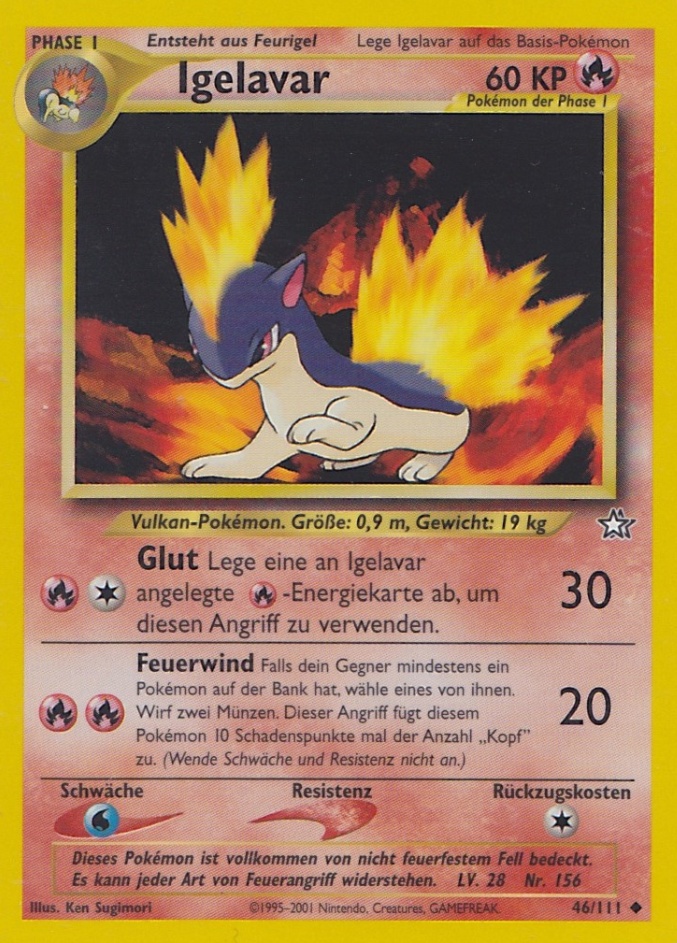 Igelavar 46 — Neo Genesis (German Pokémon TCG card)
