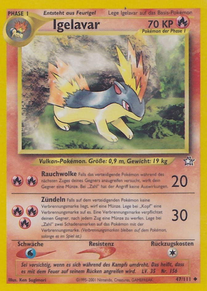 Igelavar 47 — Neo Genesis (German Pokémon TCG card)
