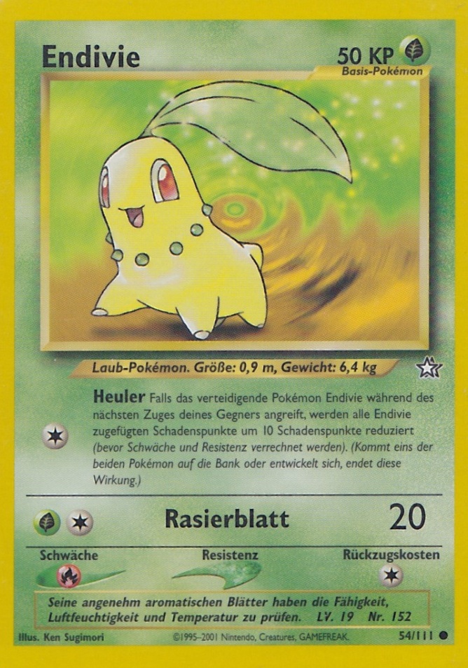 Endivie 54 — Neo Genesis (German Pokémon TCG card)