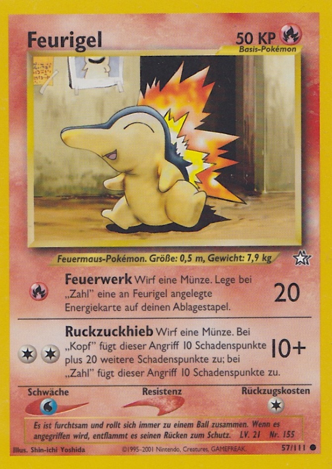 Feurigel 57 — Neo Genesis (German Pokémon TCG card)