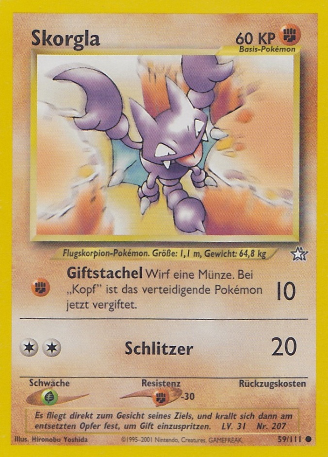 Skorgla 59 — Neo Genesis (German Pokémon TCG card)