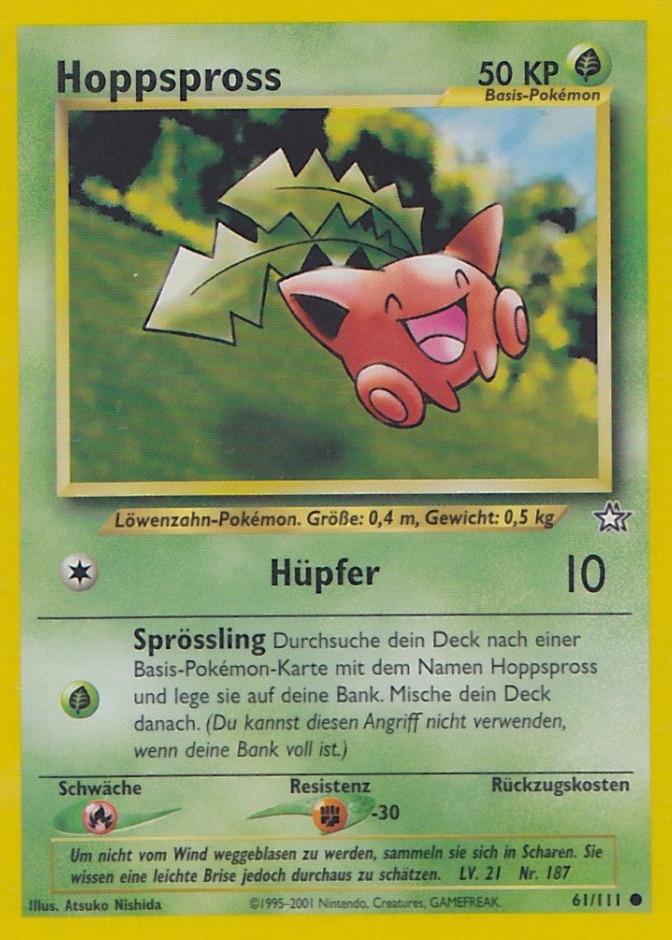 Hoppspross 61 — Neo Genesis (German Pokémon TCG card)