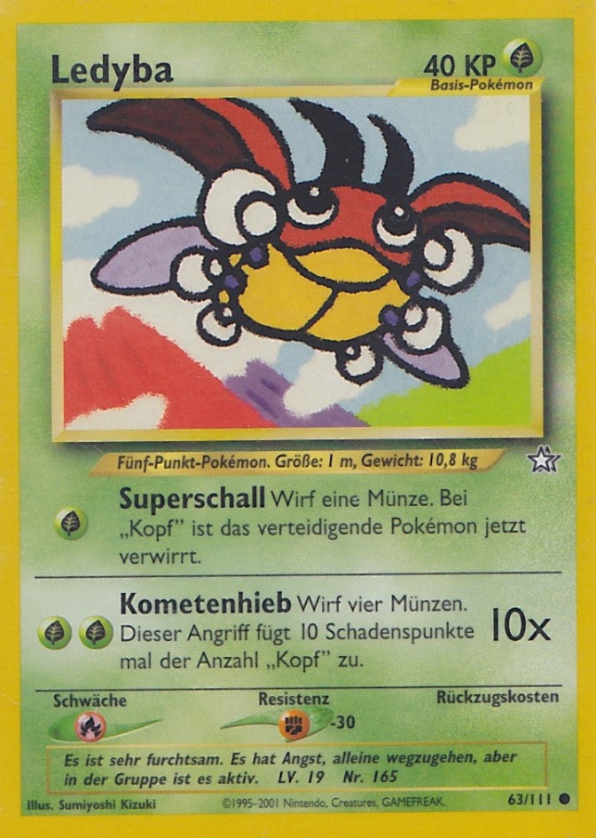 Ledyba 63 — Neo Genesis (German Pokémon TCG card)
