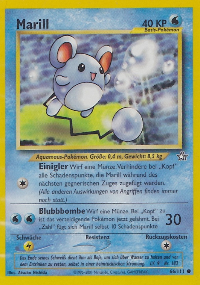Marill 66 — Neo Genesis (German Pokémon TCG card)