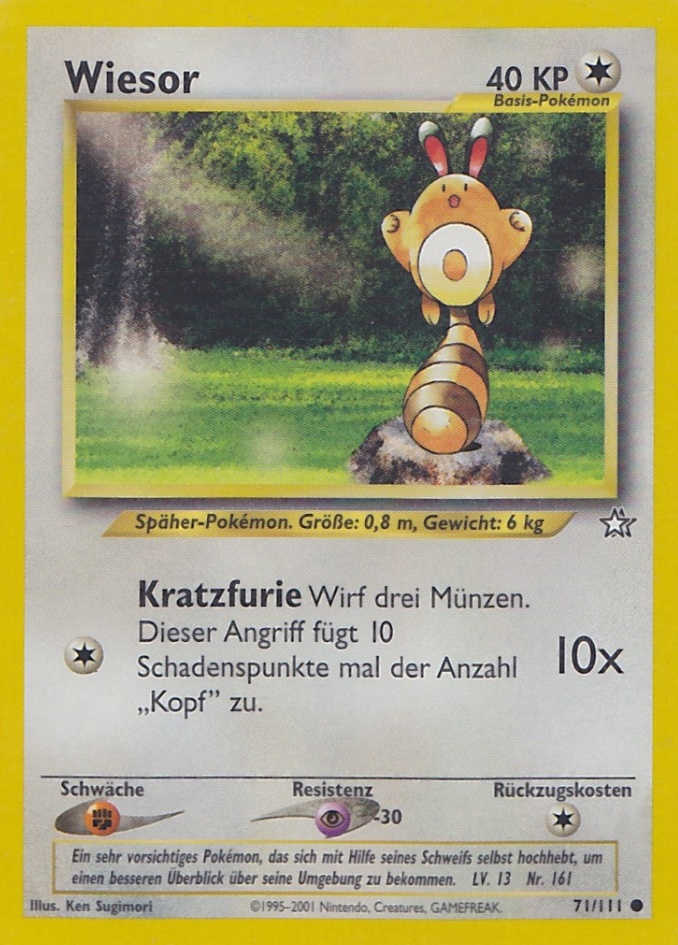 Wiesor 71 — Neo Genesis (German Pokémon TCG card)