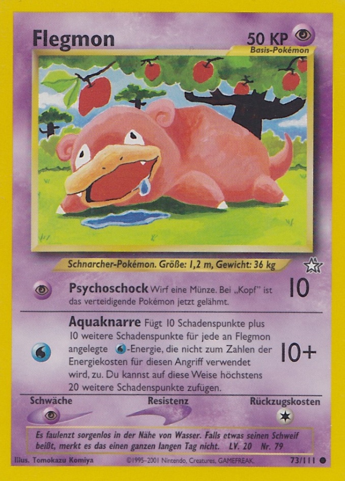 Flegmon 73 — Neo Genesis (German Pokémon TCG card)