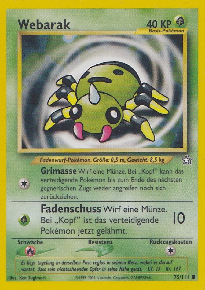 Webarak 75 — Neo Genesis (German Pokémon TCG card)